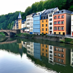 Grund Riverside Apartment**

"A cozy apartment overlooking the Alzette River in Grund, Luxembourg, early morning light, visible cobblestone streets and charming buildings, fully furnished interior with a comfortable bed and well-equipped kitchen, view from a window, safe for work, appropriate content, fully clothed, professional, modest, perfect anatomy, correct proportions, natural pose, high resolution, detailed."

**